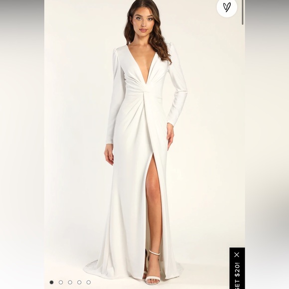 Lulu’s Stunning Romance White Maxi Dress - Picture 5 of 8